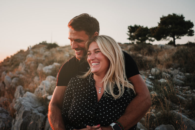 Couple on srdj hill in Dubrovnik