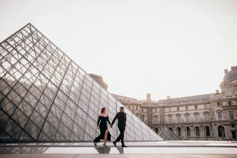 Louvre Couple Photos