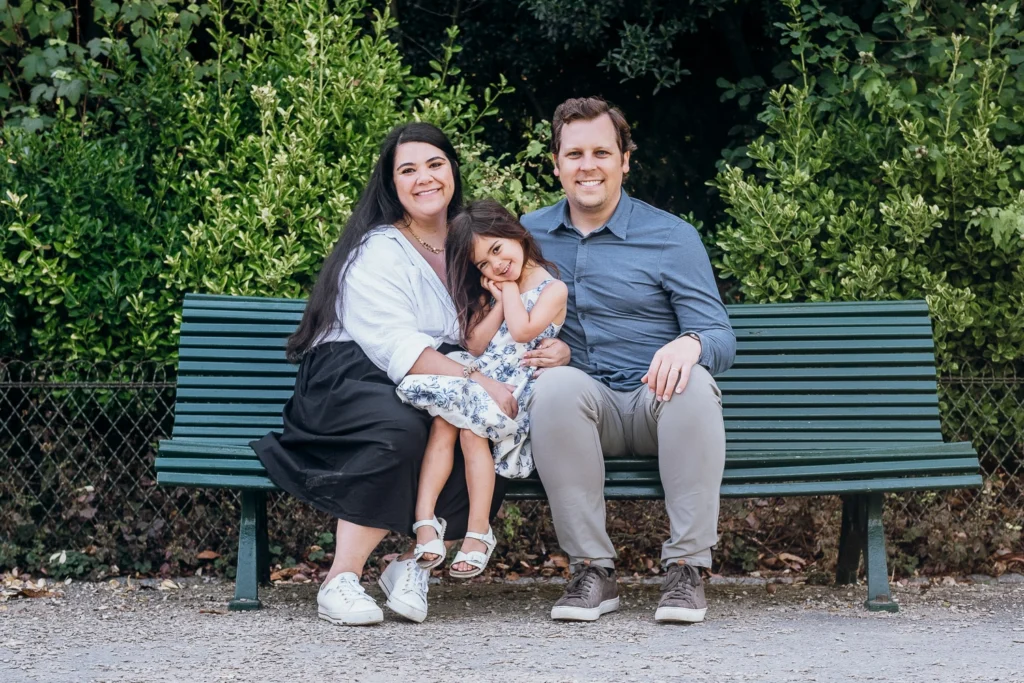 Candid family photos at Parc Monceau