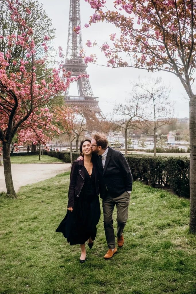 Cherry blossom photoshoot in Paris