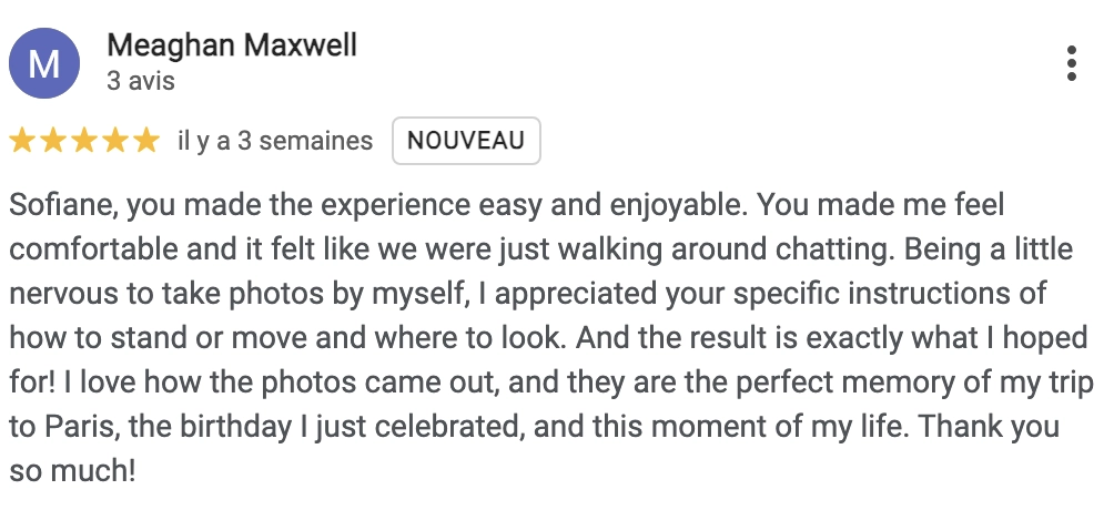Paris photographer review